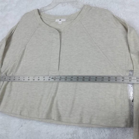 Bp Womens Pullover Sweater Beige Long Sleeve Jewel Neck Tight Knit L New - Picture 3 of 8